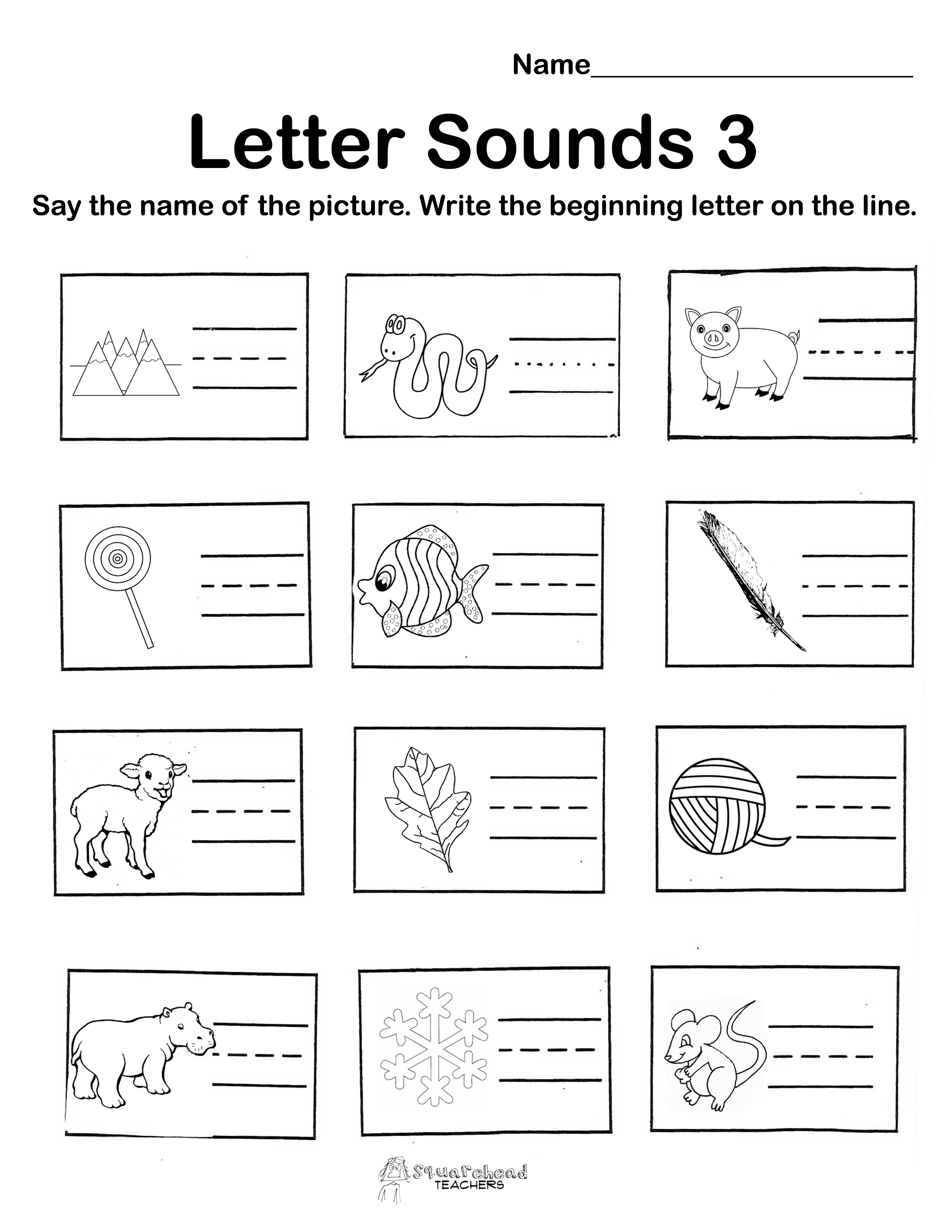 letter sounds free worksheets squarehead teachers
