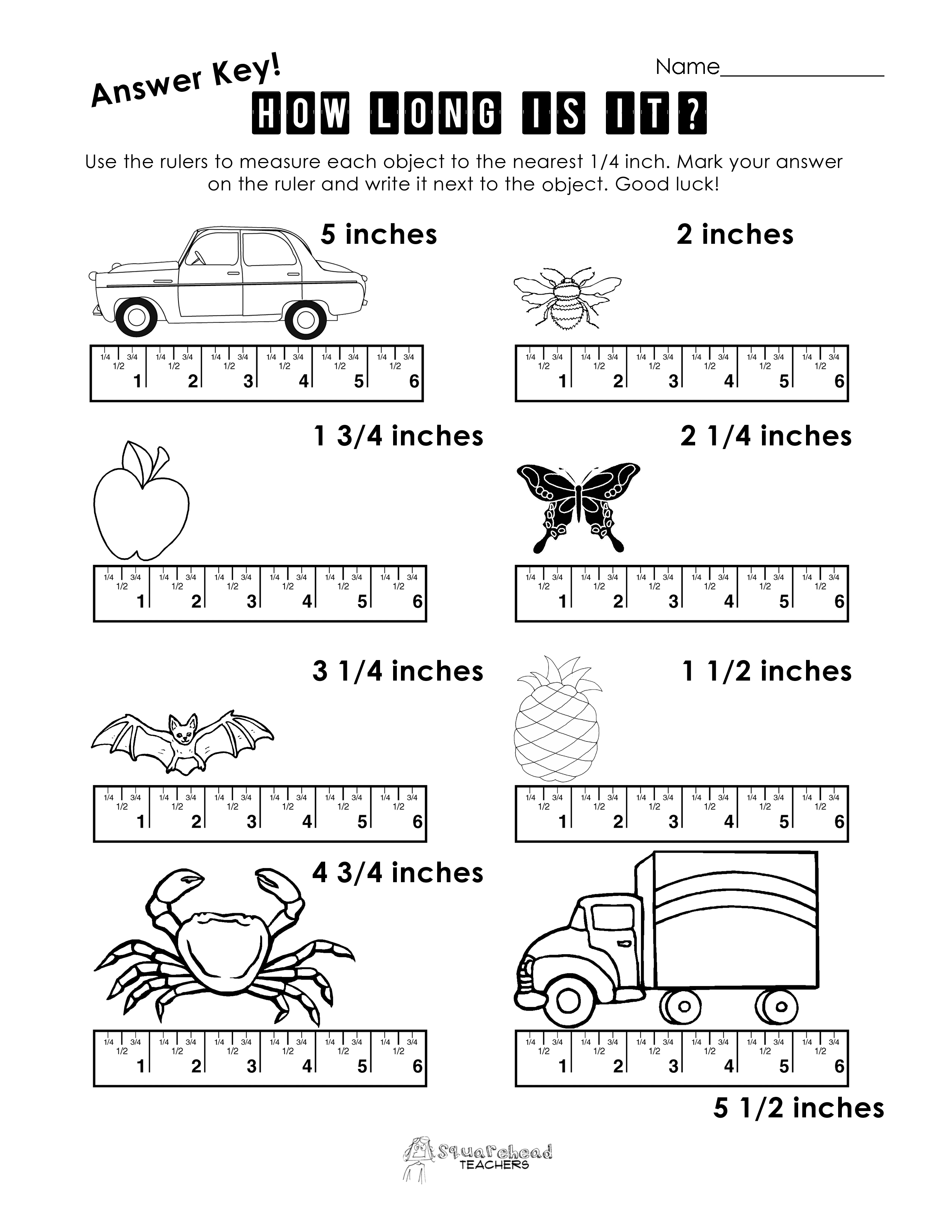 Printable Ruler for Kids to Color, Cut & Measure